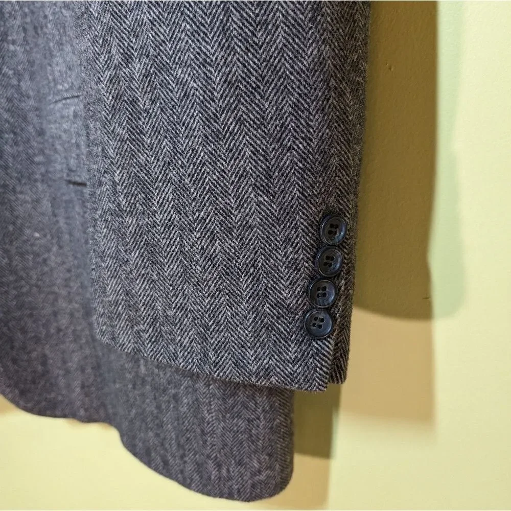 Vintage Camel‎ Hair Blazer sport coat vintage herringbone Robert Stock 42L